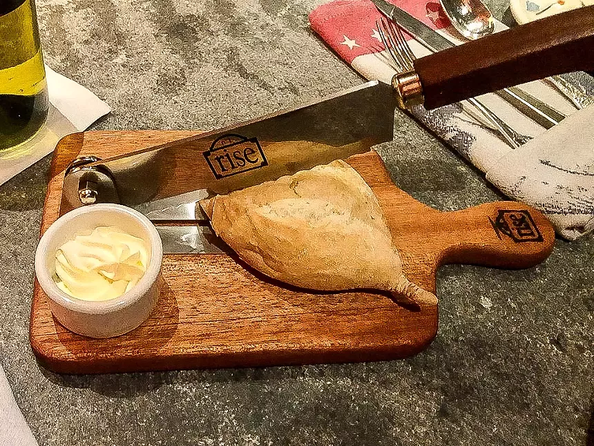 bread at Rise in Dallas.