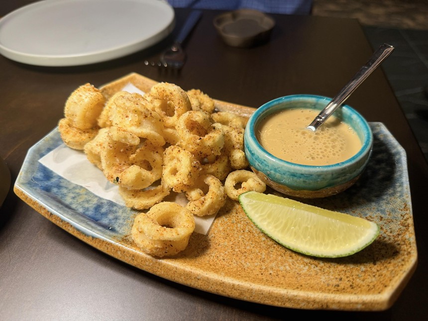 Salt and pepper calamari at soy cowboy