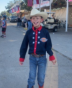 Big Tex is erected and installed at the State Fair of Texas.