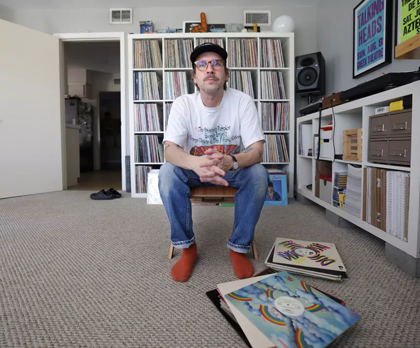 A look inside DJ Sober's vinyl collection.