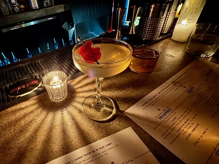 The tomate martini at Ayahuasca Cantina.