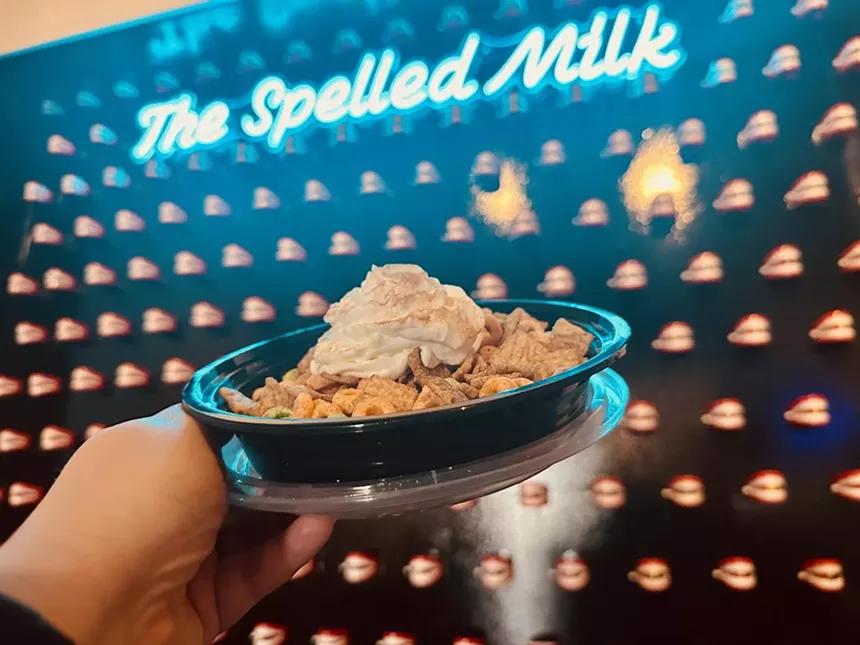 cereal at spelled millk