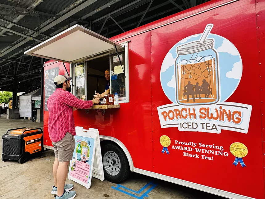 porch swing tea truck