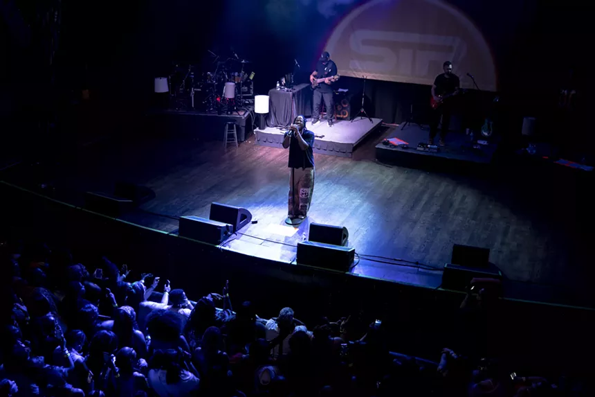 Man on stage