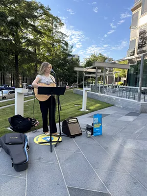 This is a photo of an artist performing.