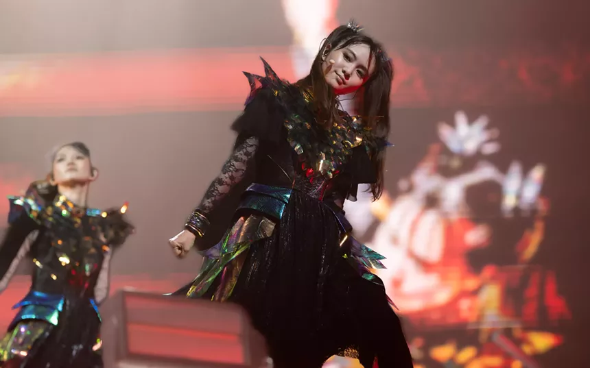 Woman performing on stage