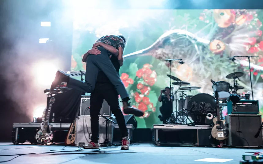 A band performing on stage