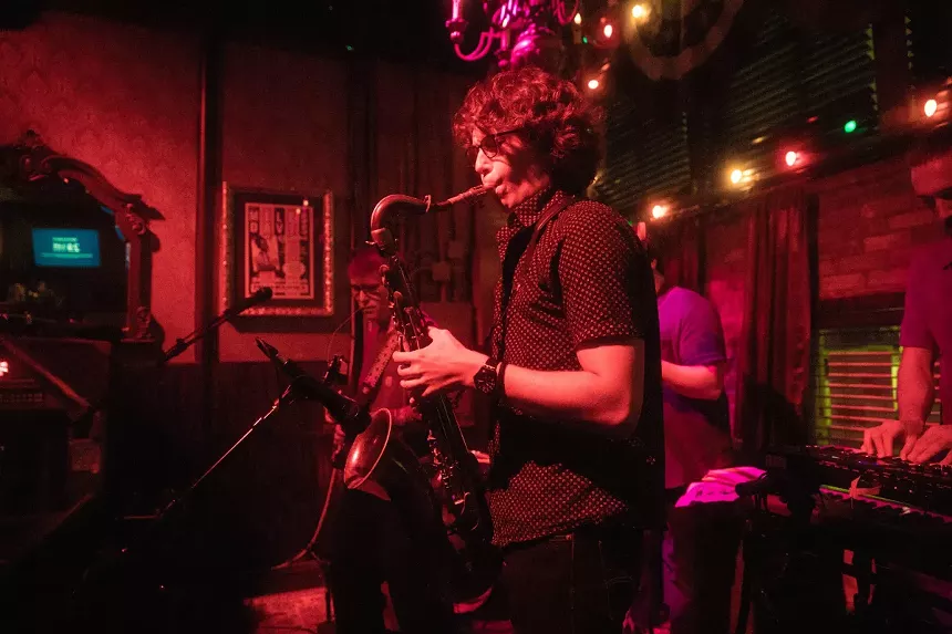 Man playing the saxophone