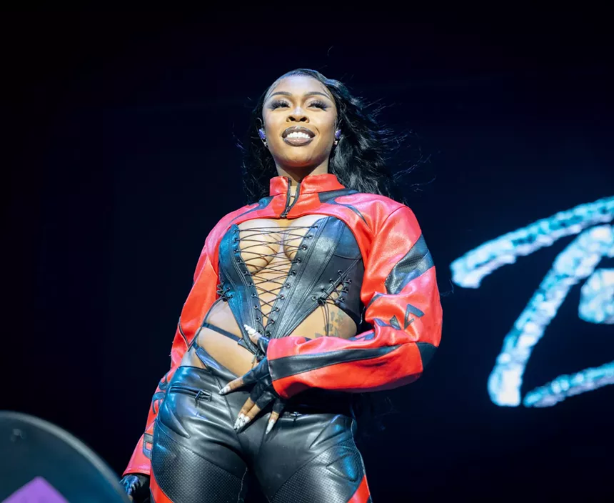 Woman performing on stage