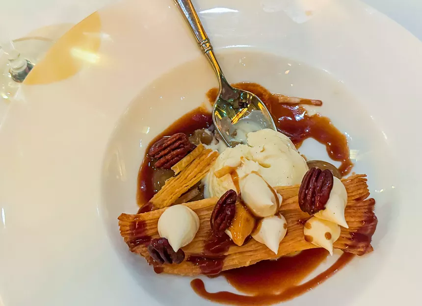 deconstructed pecan pie at fearings.