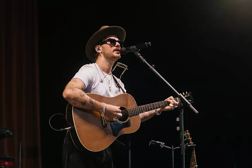 Man performing on stage