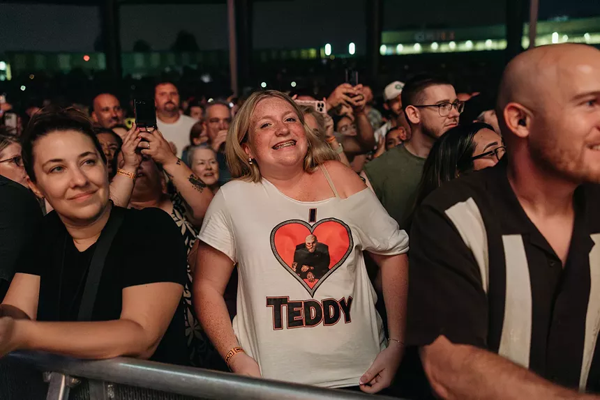 A crowd at a concert