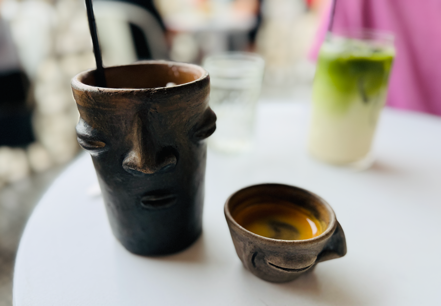 coffee cups at Xaman Cafe