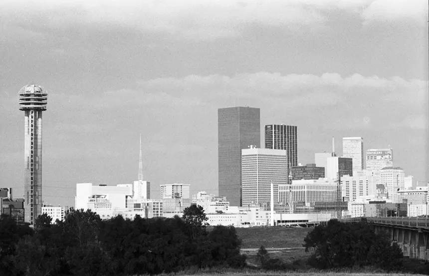 old downtown dallas skyline
