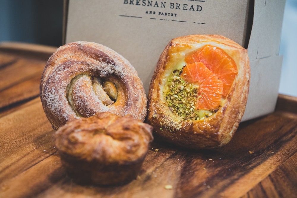 Orange cardamom morning buns, kouign amanns and an orange and pistachio danish with a vanilla cream filling are just a few of the delights available from Bresnan Bread and Pastry.