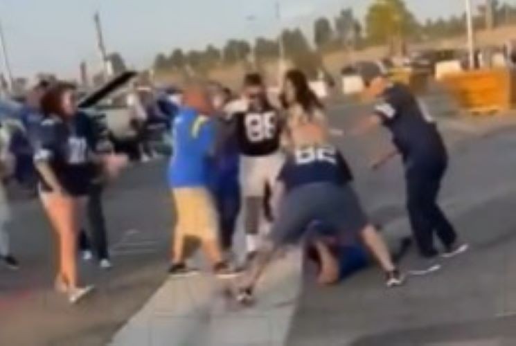 Video Shows Woman Starting Mass Brawl at Rams-Chargers Game