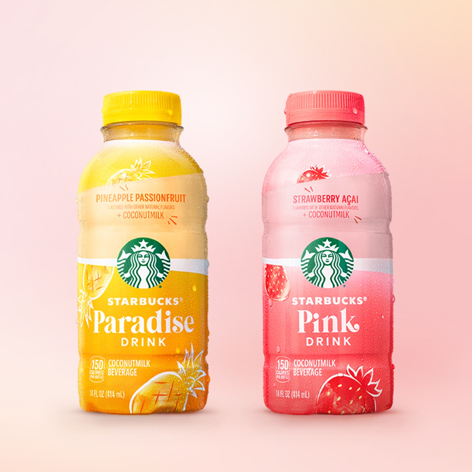 Starbucks Pink Drink Strawberry Acai + Coconut Milk - 14 Fl Oz