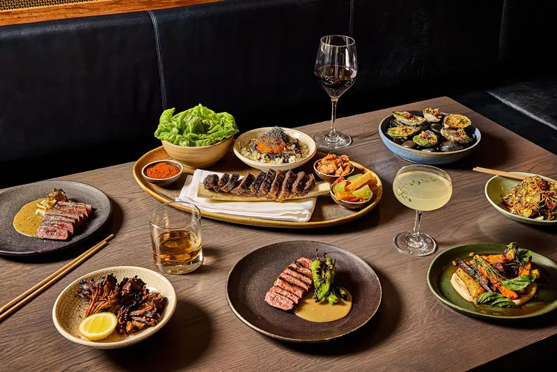 Image: A spread of dishes from Uchiko, now open in Plano.