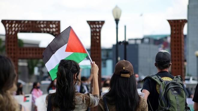 Israel-Palestine protestors march in 2023.