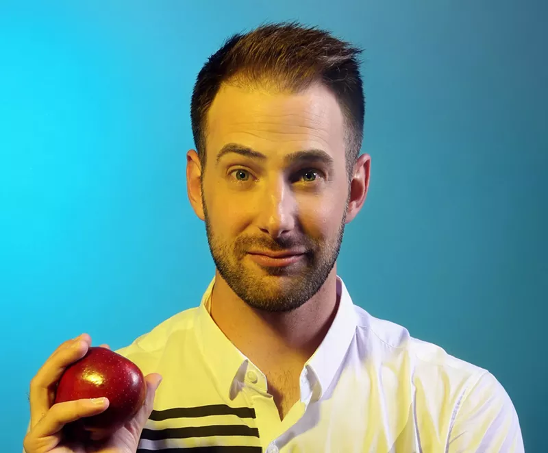 Image: Elementary school teacher Joe Dombrowski found a new life through stand-up comedy after going viral with a spelling test prank.