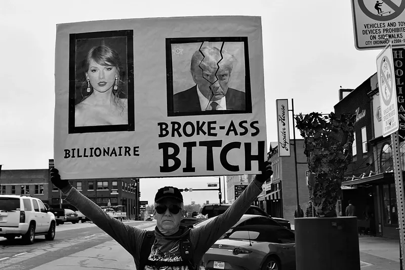 Image: One Denton man is becoming a Reddit sensation for his anti-Trump signs. But, really, what's his deal?