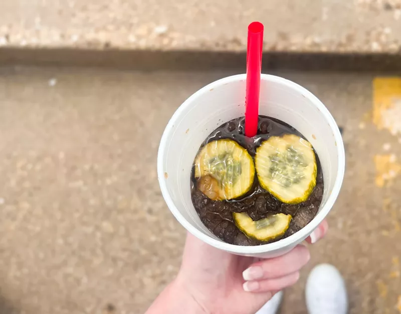 Image: pickles in dr pepper
