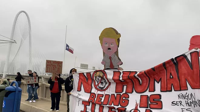 trump protest march