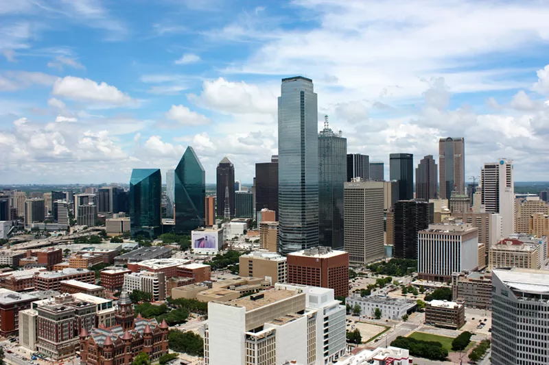 Image: Developers have bought several downtown Dallas office buildings with the intention of renovating them into luxury apartments and other mixed-use units.