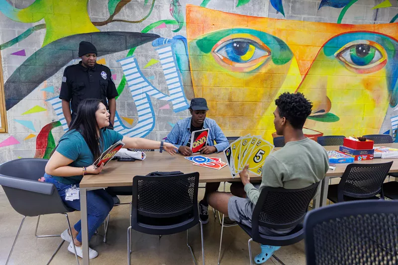 Image: Young people at the Fannie C. Harris Youth Center